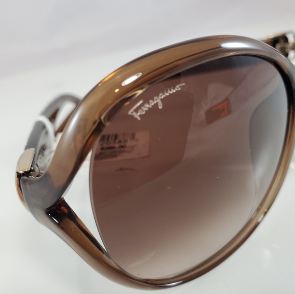 NWT$285 Salvatore Ferragamo SF770SA 213  Brown Gradient 61mm-15-135 Sunglasses - Picture 13 of 16